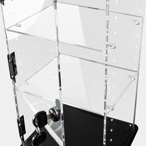 Apex Acrylic 3 Tiers <span class=keywords><strong>Counter</strong></span> Top Thuốc Lá Hiển Thị Giá Tùy Chỉnh Có Thể Điều Chỉnh Hiển Thị Kệ Với Cửa Và Khóa - Product Image 5