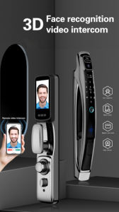 Sonnette d'empreinte digitale intelligente OEM et ODM Tuya Wifi empreinte digitale visage 3d interphone en temps réel serrure de porte intelligente - Product Image 3