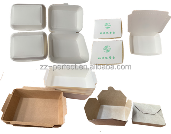 Tốc Độ Cao Dùng Một Lần Giấy Ăn Trưa Burger Box Làm Máy Ép