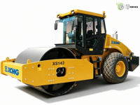 Rouleau vibratoire à tambour unique XS143 de 14 tonnes, moteur Cummins EPA EURO5, puissance 125 kW, force excitante 280 kN, pour compactage de sols