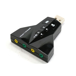 Tarjeta de sonido externa USB de 7.1 canales con micrófono dual y puertos para auriculares para computadora portátil y de escritorio - Product Image 1