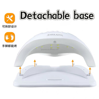Lampe à ongles LED UV mini haute puissance à capteur intelligent, sécheur de gel portable, appareil de manucure à séchage rapide