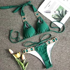 Conjunto de Bikini Personalizado de 1 Pieza, Shorts de Bikini Sexys de Cintura Baja, Tanga con Logotipo Estampado/Estampado de Puntos/Color Sólido en la Parte Delantera - Product Image 2