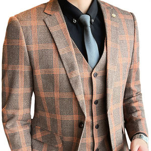 Traje de Esmoquin de Lana para Hombre de Alta Gama Personalizable con Cuello Mao, Cierre de un Solo Botón, Tallas Grandes y Características Transpirables - Product Image 3