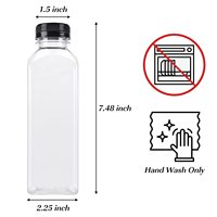 Bouteilles de boisson carrées en PET vides de 16 oz (500 ml) avec logo personnalisé pour les sodas, les boissons énergisantes, les jus et les smoothies aux fruits