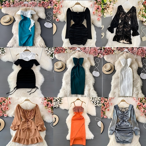 Gaun Malam Klub Malam Model Ketat Berbahan Chiffon Anti Kusut dengan Kerah Halter untuk Musim Semi, Seksi dan Cocok untuk Klub - Product Image 4