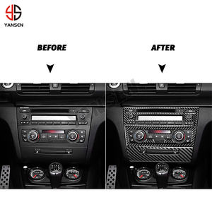 Autocollant de couverture de cadre d'aération de <span class=keywords><strong>console</strong></span> <span class=keywords><strong>centrale</strong></span> de style de voiture en fibre de carbone pour <span class=keywords><strong>BMW</strong></span> E87 Série <span class=keywords><strong>1</strong></span> E87 E82 E88 2008-2013 - Product Image 3