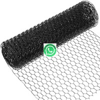 Grillage hexagonal en acier galvanisé à chaud, revêtu de PVC argenté, perforé, pour barrière anti-chute de pierres, clôture animale, soudage et pliage