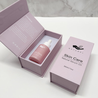 Vente en gros de flacons compte-gouttes en verre plat noir givré personnalisés WELLLIVE de 30 ml, boîte en papier, sérum pour la peau, gouttes pour les yeux