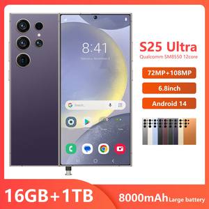 Смартфон S25 Ultra, 16 ГБ + 1 ТБ, оригинал, новинка <span class=keywords><strong>2025</strong></span> года, 6,8 дюйма, 5G, Android 15, со встроенным стилусом, глобальная версия, десятиядерный процессор, CDMA, испанский язык - Product Image 2