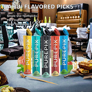 향이 나는 이쑤시개 다양한 맛 대나무 이쑤시개 세트 과일 사과 체리 민트 시나몬 맛 이쑤시개 나무 - Product Image 2