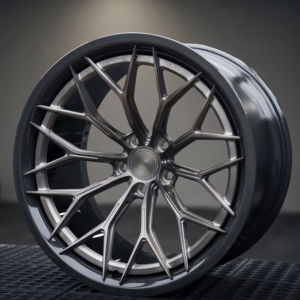 CF <span class=keywords><strong>WHEELS</strong></span> HOT <span class=keywords><strong>Sale</strong></span> <span class=keywords><strong>True</strong></span> Carbon Fiber Anpassung 5x120 5x112 5x114.3 18-24 Zoll 2-teilige geschmiedete Räder für Lamborghi - Product Image 2