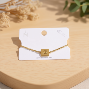 Pulsera de Cadena de Acero Inoxidable Chapada en Oro Angelina con Letra G, Joyería de Moda Unisex, Regalo - Product Image 5
