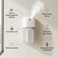Diffuseur d'arômes mural intelligent sans eau avec super condensateur, longue autonomie, diffuseur d'huiles essentielles pour usage commercial et hôtelier