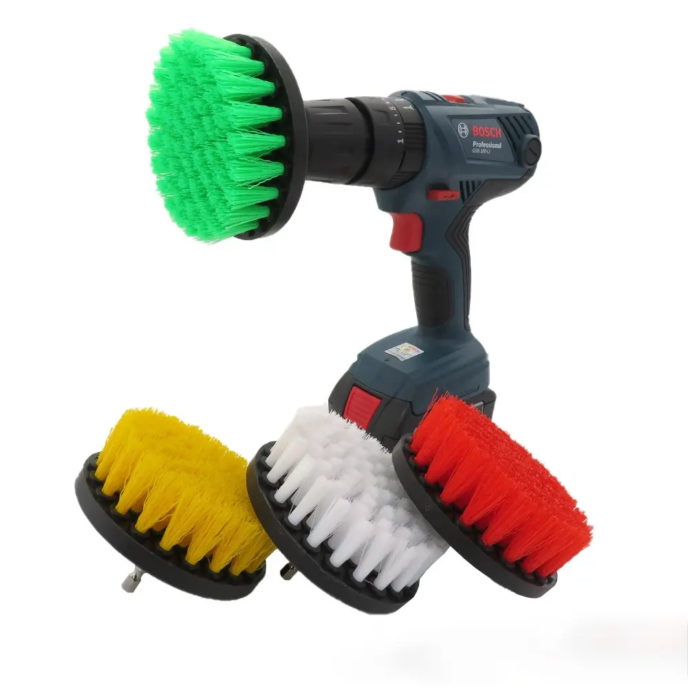 Electric drill brush set for cleaning kitchen bathroom carpet brush