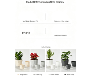 Maceta con Sistema de <span class=keywords><strong>Autorriego</strong></span>, Maceta con Depósito de Agua para Jardinería en Casa, Maceta Grande de Plástico para Pothos - Product Image 6