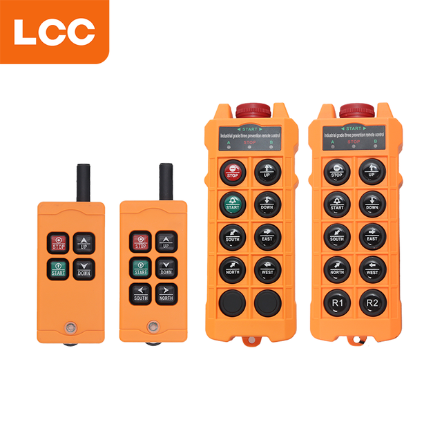 IP67 LCC HB-2S Waterproof Dustproof Oilproof 2 Button Single Speed Wireless Radio Crane Remote Control