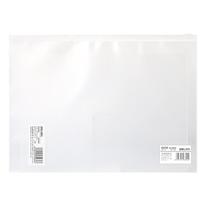 Deli <b>A4</b> Transparent Zipper <b>File</b> Folder M3588 Thickened Plastic Document Storage Bag for Resume Student Test Papers - Product Image 3