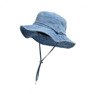 Cute and Durable Arrival Denim Fisherman Hat for Girls Tether <b>Summer</b> Camping Sunshade <b>Cap</b> - Product Image 3