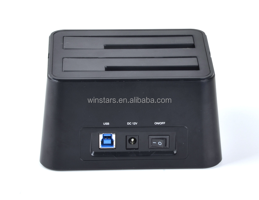 USB3.0 à 2.5 ''& 3.5'' SATA Double Baie Station d'accueil pour DISQUE DUR Support De Sauvegarde À Une Touche