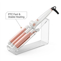 Fer à boucler électrique céramique ionique à ondes, chauffage PTC réglable, mini portable, pour la maison, le salon, les fêtes et le coiffage quotidien, style sirène