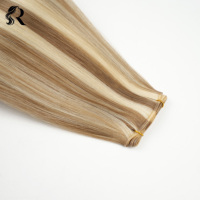 Extensions de cheveux humains vierges chinois doublement étirés, teints, gamme de couleurs complète, volume, trame simple