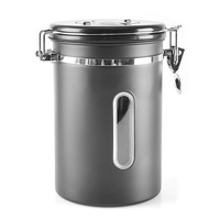 Grains De Café En Acier inoxydable Scellé Avec Soupape D'échappement 1400ml & 1800ml Cuisine Bidon De Stockage De Nourriture
