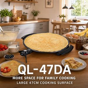 Plaque de cuisson électrique 2000W pour pain arabe plat 47cm avec contrôle manuel de la température pour Pita, <span class=keywords><strong>Saj</strong></span> et Khubz, idéale pour usage domestique et hôtelier - Product Image 2