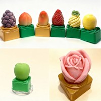 Glace en bâtonnet 3D en forme de pêche, saveur fruitée, virale sur TikTok, dessert exotique, boîte de collation, vente en gros, personnalisable, HALAL, 75g