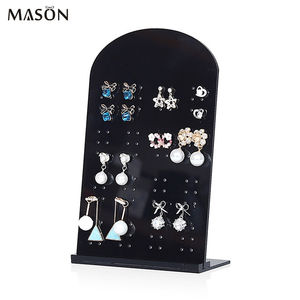 Présentoir à bijoux en acrylique personnalisé Support pour boucles <span class=keywords><strong>d</strong></span>'oreilles piercing Présentoir à bijoux en acrylique Support pour boucles <span class=keywords><strong>d</strong></span>'oreilles en acrylique noir - Product Image 1