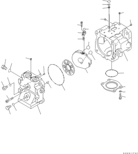 Repuestos para Bulldozer D65EX-15, Bomba Hidráulica del Ventilador 708-1S-01240 7081S01240 - Product Image 2