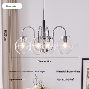 Lampadario Vintage Usato in Vetro Argentato a LED Stile Bauhaus, Creativo e Unico per Soggiorno, B&B e Installazioni Progettuali - Product Image 5