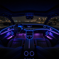 Kit d'éclairage d'ambiance pour voiture, LED acrylique RGB, synchronisation musicale, contrôle par application, décoration intérieure, logo personnalisé, vente en gros