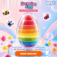 Nieuwe trendy fabrieksdirecte verrassing gummy ei snoepjes met speelgoed, scheurbaar, halal, groothandel, OEM, ODM levering