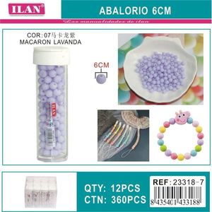 Perline Ilan Abalorio 6Cm Macaron Lavanda per la creazione di gioielli - Product Image 2