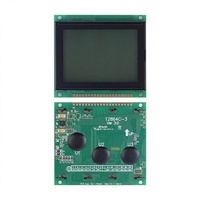 12864C-3 Layar LCD Abu-abu Putih 78X70X12.5Mm Port Paralel Pengontrol AIP31108 Modul Multi-bahasa 6880x8-bit