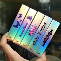 Tube de brillant à lèvres LED 7 ml avec miroir, personnalisable or, argent, noir – Flacon de gloss à lèvres