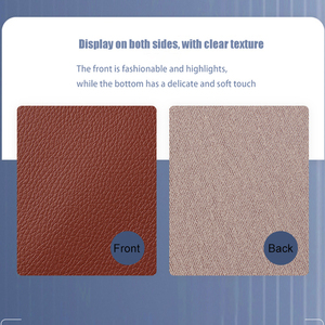 Patrón de lichi en relieve Marrón PVC FAUX <span class=keywords><strong>PU</strong></span> Tela de cuero suave para muebles Sofá Bolsa de maquillaje Notebook Caja de embalaje Caja de regalo - Product Image 3