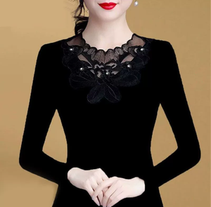 Dames Tops Herfst/Winter Lange Mouw Dames Kanten <span class=keywords><strong>Blouse</strong></span> - Product Image 4