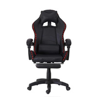 Chaise de gaming exécutive en cuir la plus vendue avec lumières LED RGB rafraîchissantes et dossier haut inclinable