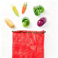 PP Geweven Leno Mesh Produce Zak voor Ui, Aardappel, Fruit, Brandhout, geventileerd, ademend, heavy duty, groothandel