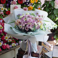 Hot Sale Korean Waterproof Single Side Printing Flower Bouquet Wrapping Plastic Paperboard for Flowers Packaging Wholesale