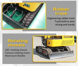 Band <span class=keywords><strong>Mini</strong></span> Graafmachines 0.8T 1.0T 1.6T 1.8T 2.0T 2.2T Goedkoopste Prijs Ce Beste <span class=keywords><strong>Rubber</strong></span> crawler Graafmachine Met Hydraulische Olie Radiator - Product Image 3
