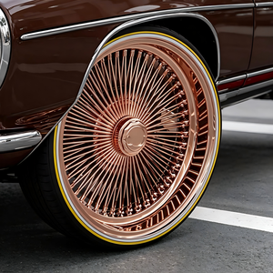 Jantes en alliage d'aluminium forgé sur mesure Premium BW 18-28 pouces Or rose/Noir <span class=keywords><strong>pour</strong></span> voitures Lowrider - Product Image 2