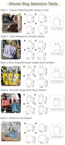 Fabricante de Bolsas de Compra con Logotipo Personalizado, Bolsas Reutilizables Impermeables de Polipropileno Tejido para Supermercados e Intermarchés - Product Image 4