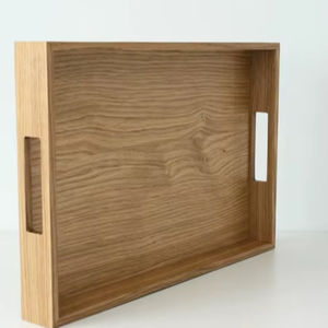 Plateau de service artisanal en bois élégant, écologique et durable, fabriqué en Inde, technique polie pour le service de nourriture et de boissons - Product Image 1