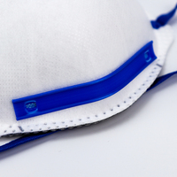 Masque respiratoire FFP2 anti-particules jetable de qualité supérieure avec 5 couches, certifié CE, test Dolomite réussi