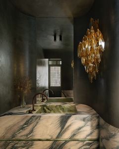 Lujosa losa de piedra italiana tipo cebolla para mesa, lavabo de mármol de Toscana, encimera de mármol de Italia en colores marfil y morado, mármol <span class=keywords><strong>Cipollino</strong></span> Verde Luana - Product Image 4