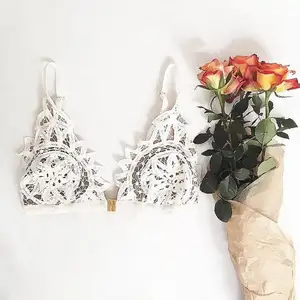Lace Embroidery Crochet <b>Bralette</b> in <b>White</b> Handmade Creations Handmade Creations - Product Image 1