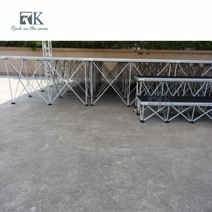 High Quality Ply Wood Panel Aluminum <b>Stage</b> <b>Platform</b> With White Skirt Foldable Outdoor Concert Use - Product Image 5